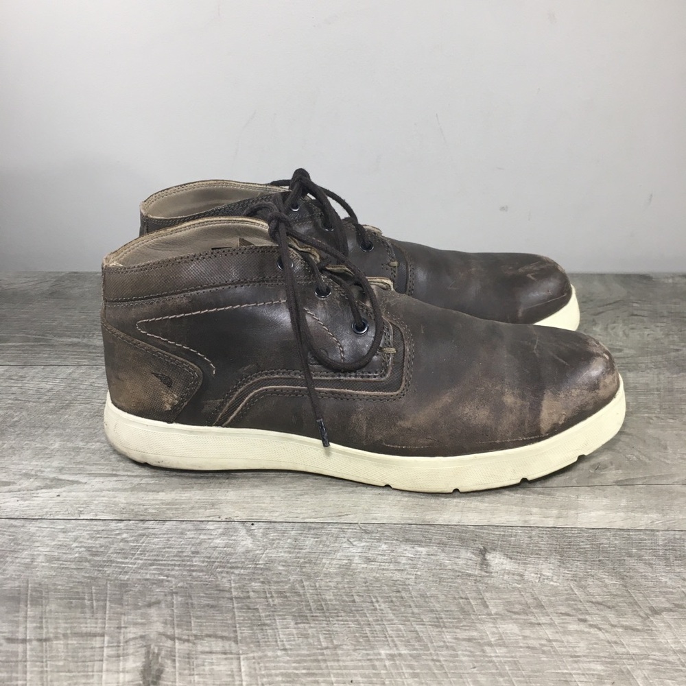 Red Wing Men's 6719 Cross Lite Brown Leather Safety Toe Chukka Boots Size 9.5 D